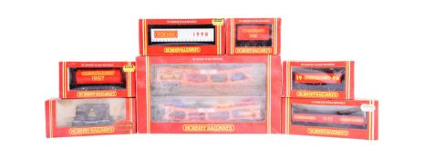 COLLECTION OF ASSORTED HORNBY OO GAUGE MODEL RAILWAY WAGONS, CONTAINER AND CARRIER