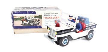 TINPLATE TOYS - JAPANESE BATTERY OPERATED POLICE JEEP