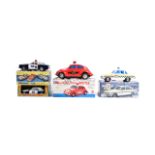 TINPLATE TOYS - FOUR BATTERY OPERATED TOY CARS OF EMERGENCY TEAM INTEREST