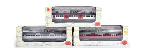 THREE GILBOW LONDON TUBE STOCK CARRIAGES MODEL DIECAST 1/76 SCALE