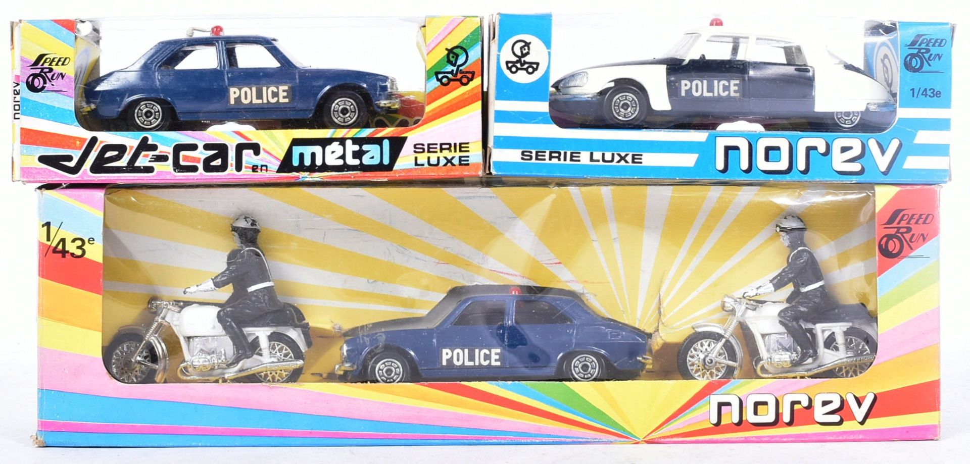 DIECAST - VINTAGE FRENCH NOREV DIECAST MODEL POLICE CARS