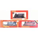 THREE VINTAGE HORNBY OO GAUGE MODEL RAILWAY TRAINSET LOCOMOTIVE