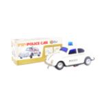 TINPLATE TOYS - VINTAGE TINPLATE BATTERY OPERATED VW POLICE CAR