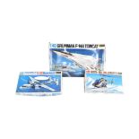 THREE FUJIMI AIRCRAFT PLANE AND HELICOPTER MODEL KITS