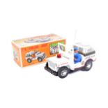 TINPLATE TOYS - VINTAGE JAPANESE TINPLATE BATTERY OPERATED POLICE JEEP