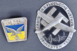 WWII SECOND WORLD WAR GERMAN LUFTWAFFE BADGE & EVENT PLAQUE