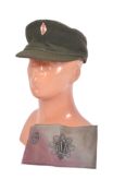 SECOND WORLD WAR HITLER YOUTH CAP & REICH PROTECTION LEAGUE ARMBAND