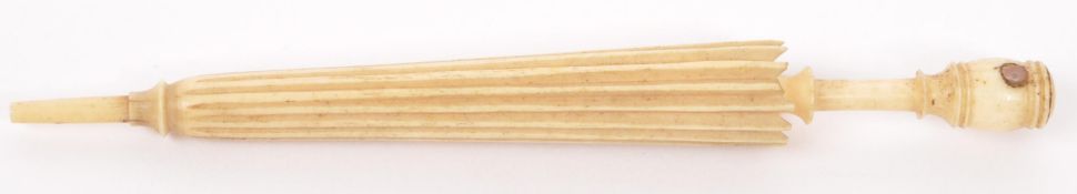 A 19TH CENTURY BONE NEEDLE ETUI CASES - STANHOPES