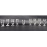 COLLECTION OF REGENCY CRYSTAL HAND CUT JELLY GLASSES