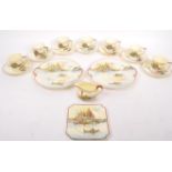 EARLY 20TH CENTURY VENICE DESIGN SIXTEEN PIECE TEA COFFEE SET