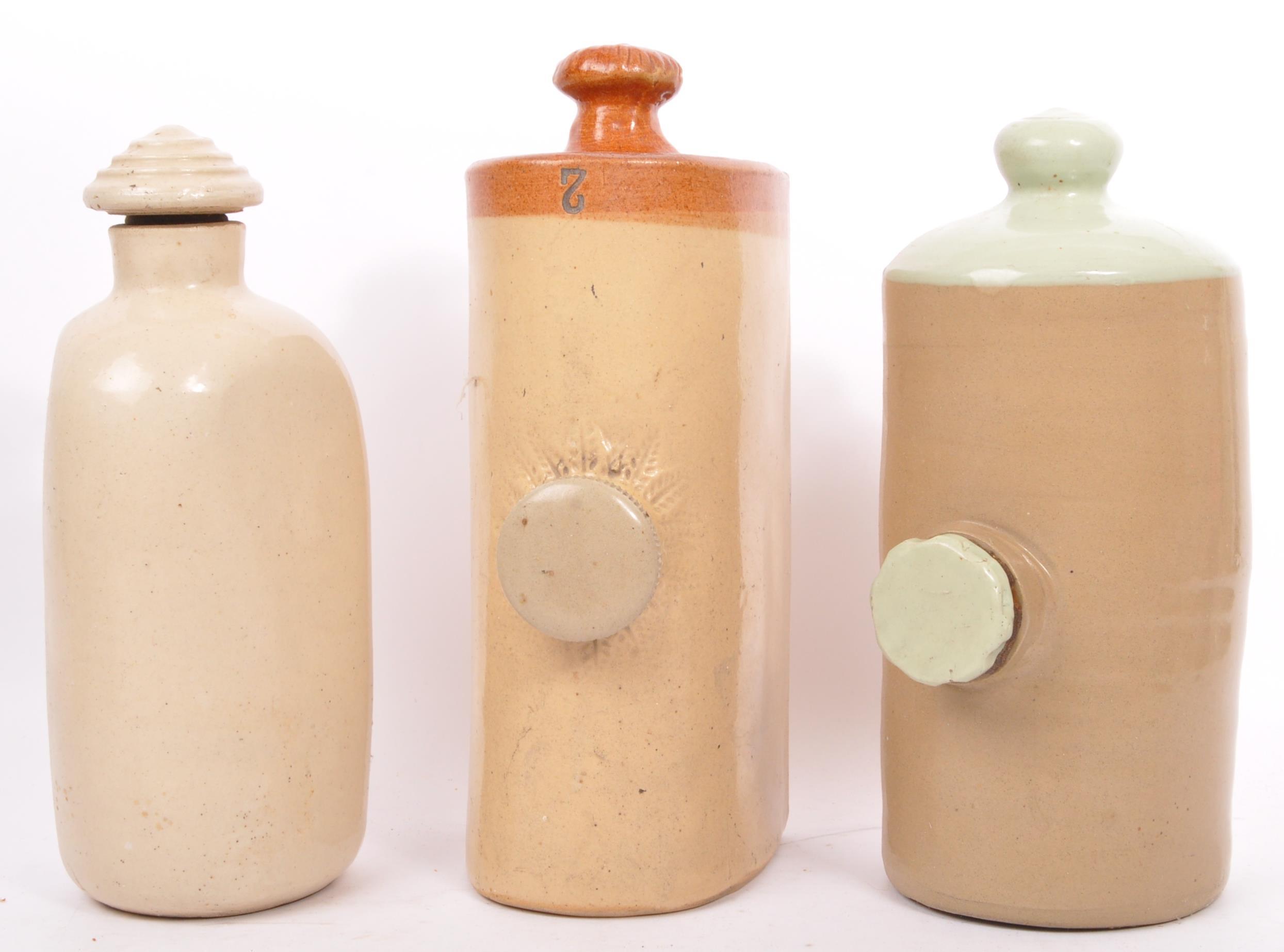 COLLECTION OF 19TH CENTURY STONEWARE HOT WATER BOTTLES - Image 2 of 5