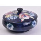 MOORCROFT POTTERY - MID CENTURY ' ORCHID ' CERAMIC LIDDED BOWL