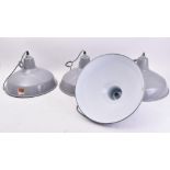 BENJAMIN RLM CRYSTEEL - FOUR GREY ENAMEL LIGHT SHADES