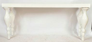 LARGE CONTEMPORARY DESIGNED GLOSS WHITE CONSOLE TABLE