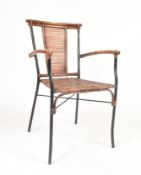 CONTEMPORARY SHAKER STYLE FAUX BAMBOO ARMCHAIR