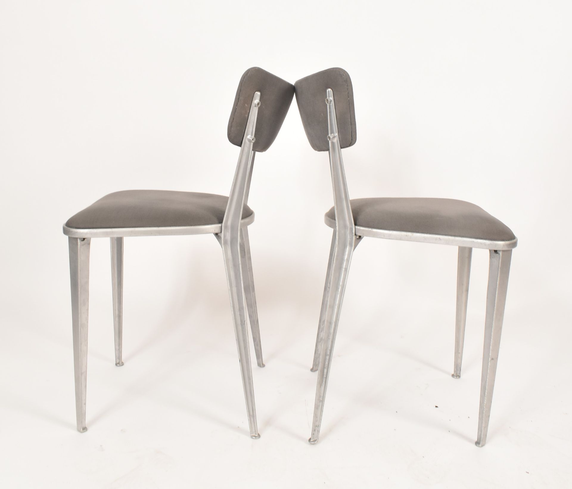 ERNEST RACE - BA23 MODEL - SIX MID CENTURY ALUMINIUM CHAIRS - Image 2 of 4