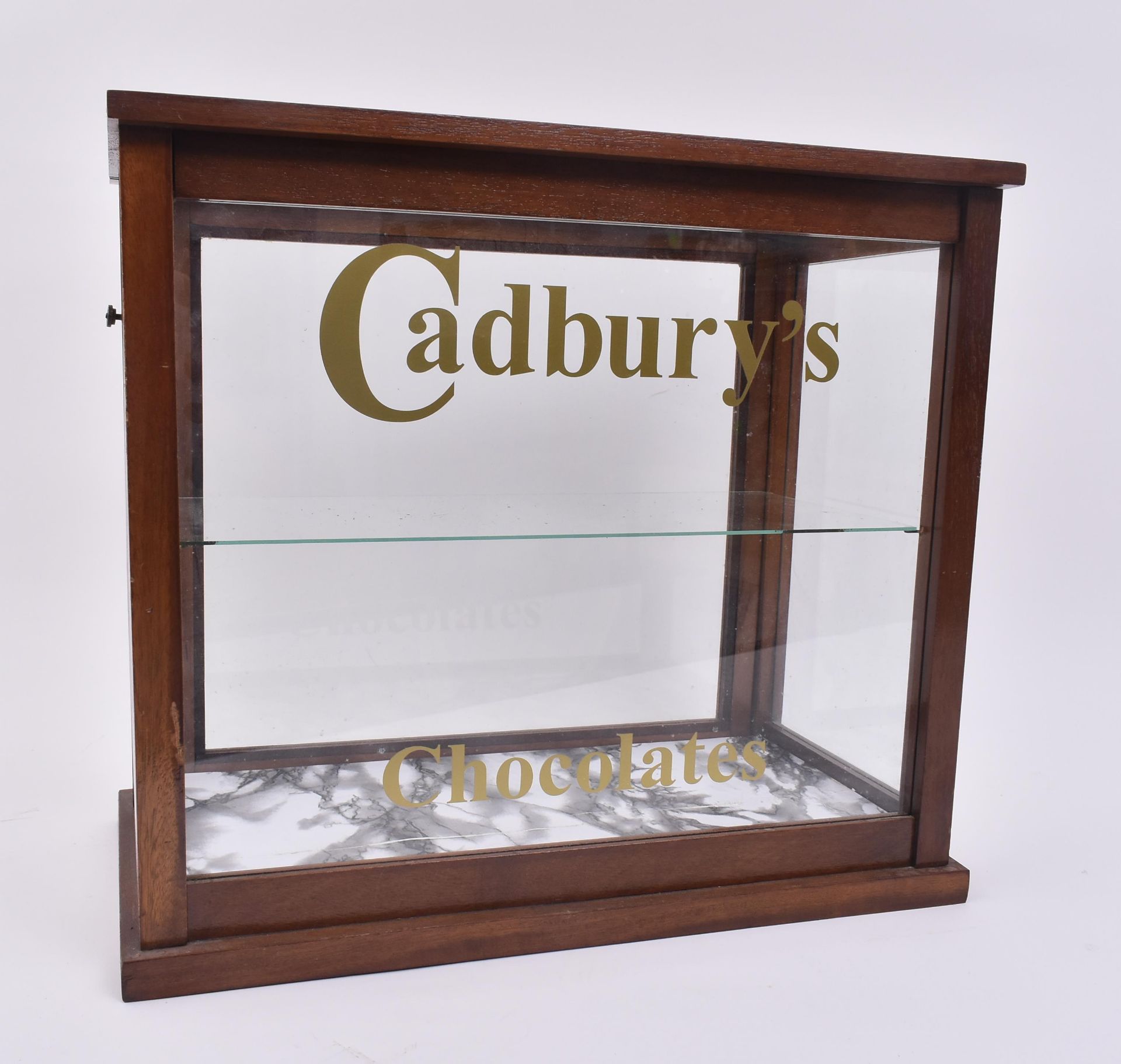 VINTAGE 20TH CENTURY OAK CASED CABINET WITH CADBURY'S LABEL
