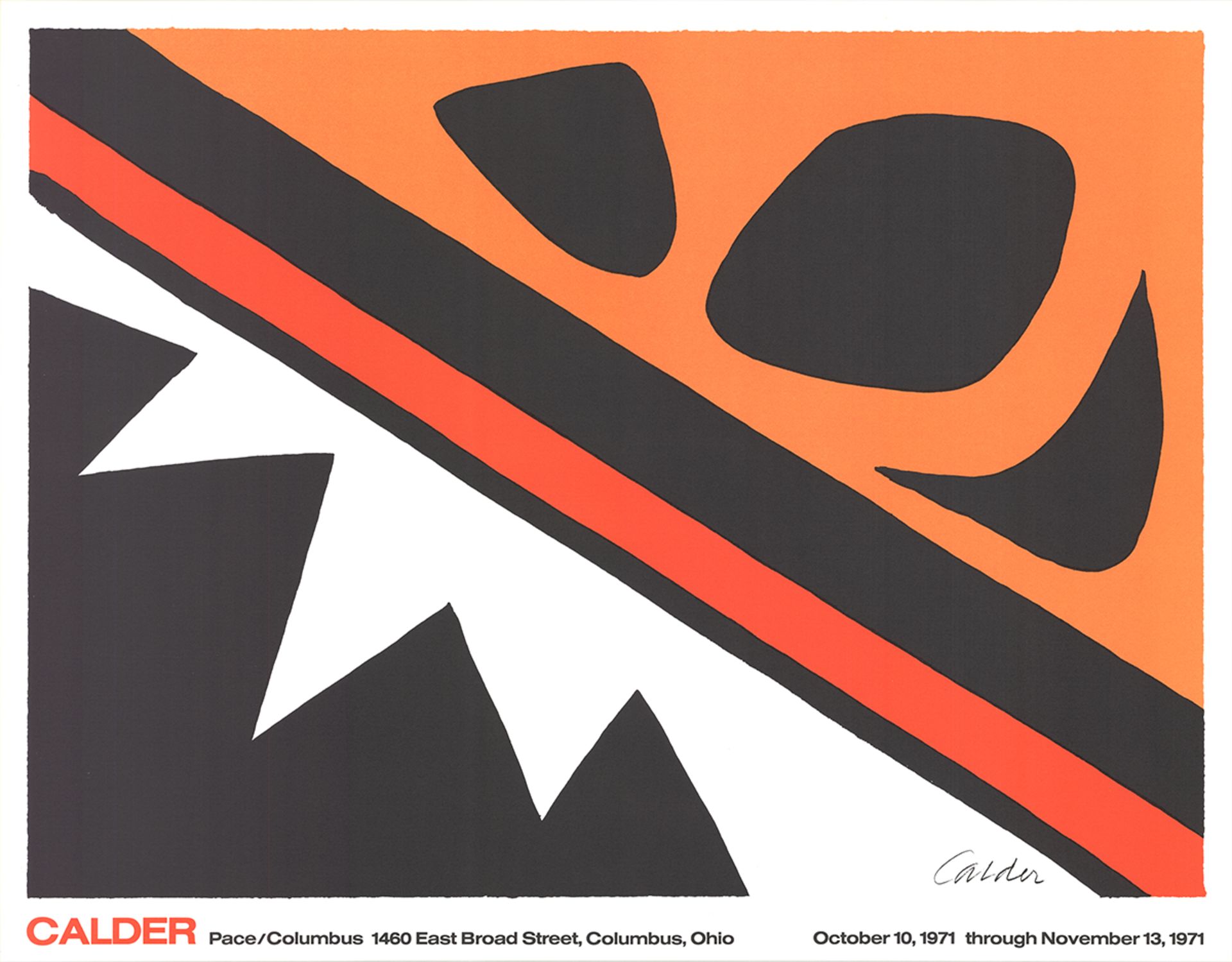 ALEXANDER CALDER - 1971 COLUMBUS EXHIBITION POSTER