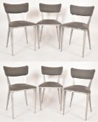 ERNEST RACE - BA23 MODEL - SIX MID CENTURY ALUMINIUM CHAIRS