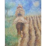 20TH CENTURY POINTILLISM STYLE OIL ON BOARD SIGNED PAINTING