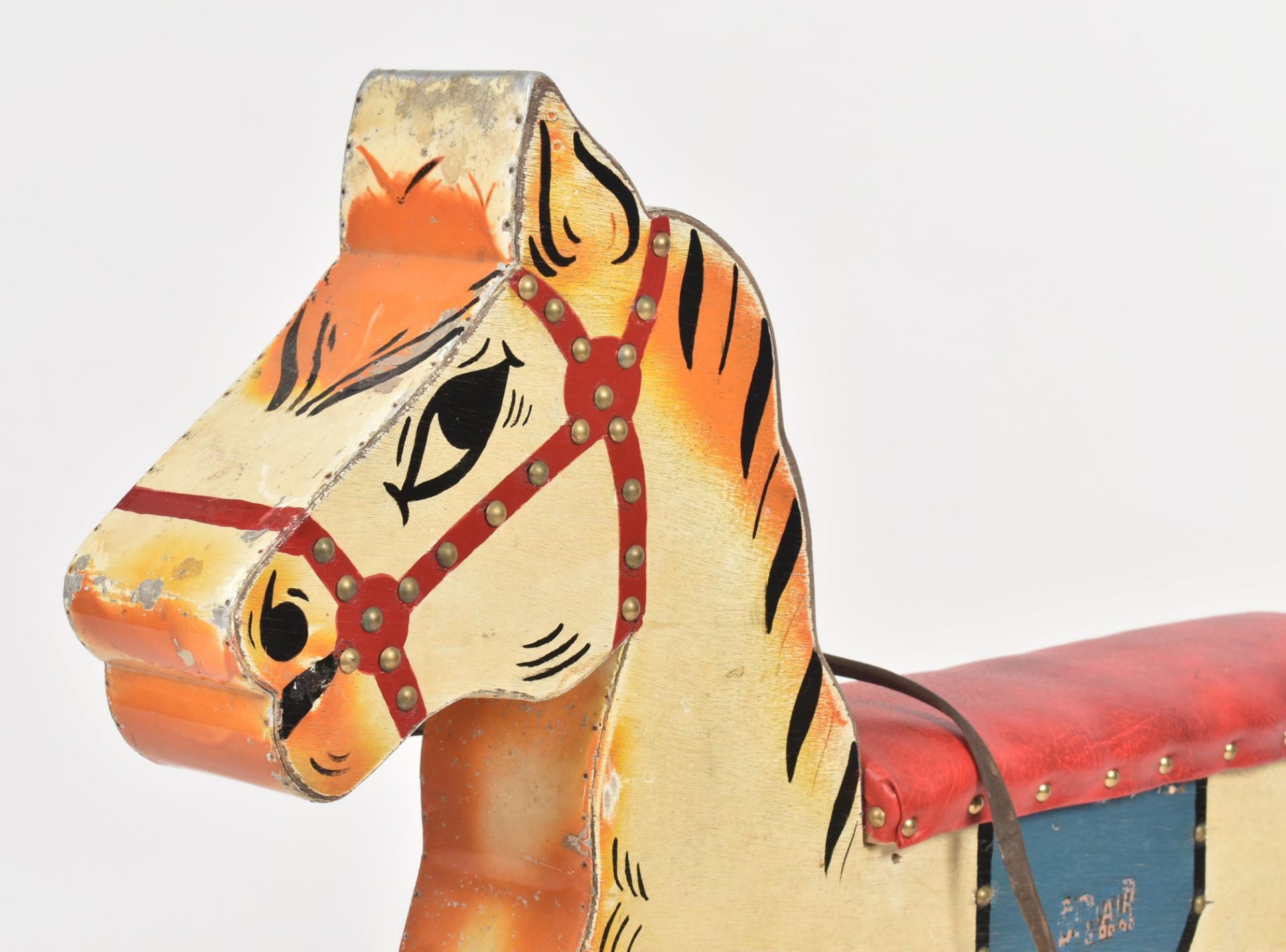 JUVENILE CAROUSEL RIDE - MID CENTURY FAIRGROUND HORSE - Image 2 of 6