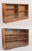 TWO MID CENTURY TEAK WOOD BOOKCASE CABINETS