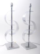 PAIR OF CONTEMPORARY SPACE AGE CHROME DESK LAMPS