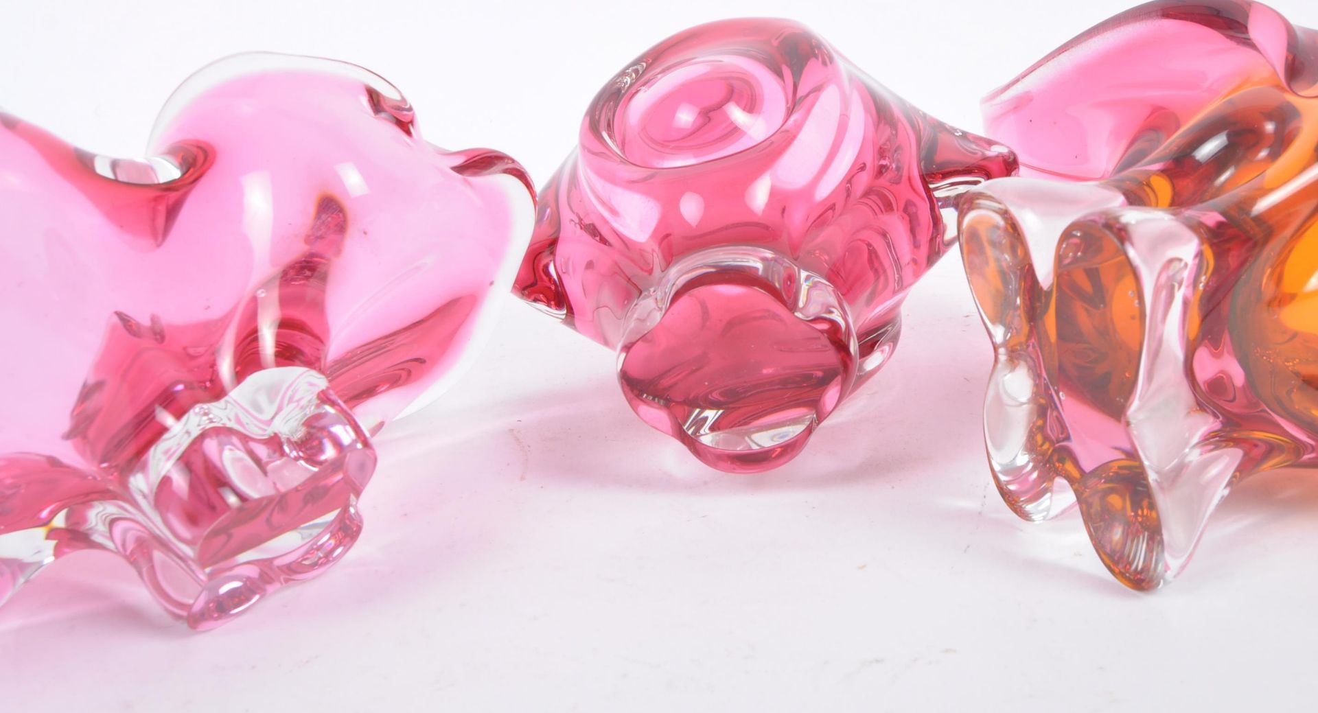 JOSEF HOSPODKA FOR CHRIBSKA - THREE GLASS VASES - Image 5 of 5