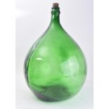 LARGE 20TH CENTURY VILLANI GREEN GLASS DEMIJOHN