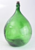 LARGE 20TH CENTURY VILLANI GREEN GLASS DEMIJOHN