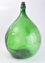LARGE 20TH CENTURY VILLANI GREEN GLASS DEMIJOHN