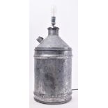 VINTAGE 20TH CENTURY UPCYCLED GALVANIZED OIL CAN LAMP
