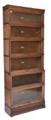 GLOBE WERNICKE - SIX TIER OAK LIBRARY BOOKCASE