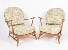 ERCOL - WINDSOR MODEL - MATCHING PAIR OF 60S ARMCHAIRS