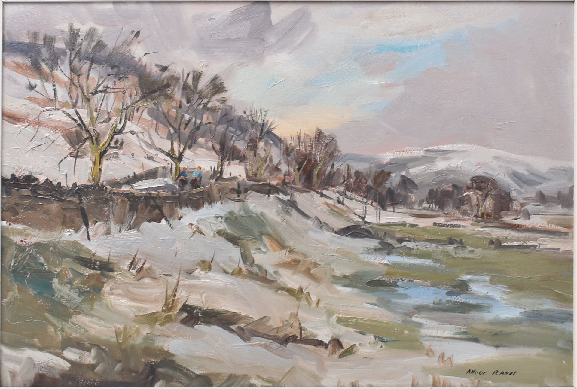 ANGUS RANDS - TOWARDS KETTLEWELL - OIL ON BOARD PAINTING