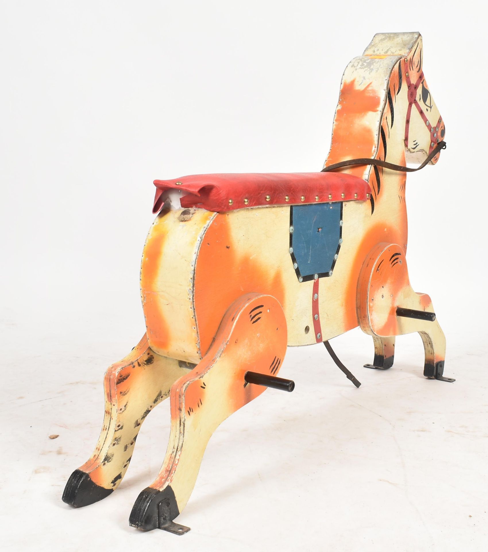 JUVENILE CAROUSEL RIDE - MID CENTURY FAIRGROUND HORSE - Image 5 of 6