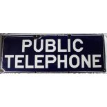 LARGE EARLY 20TH CENTURY ADVERTISING ENAMEL TELEPHONE SIGN