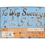TO WIN SUCCESS - MID CENTURY PORCELAIN ENAMEL SIGN
