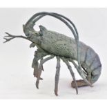 20TH CENTURY CAST BRONZE SCULPTURE OF A LOBSTER