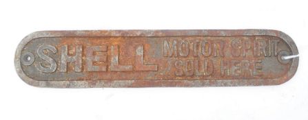 20TH CENTURY CAST IRON SHELL WALL SHOP ADVERTISEMENT SIGN
