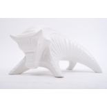 JONATHAN ADLER - SIGNED 20TH CENTURY WHITE CERAMIC BULL