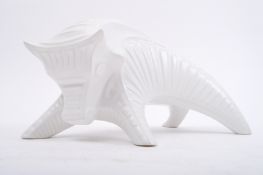 JONATHAN ADLER - SIGNED 20TH CENTURY WHITE CERAMIC BULL