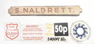 MIXED SELECTION OF FAIRGROUND / FUNFAIR ADVERTISING SIGNS