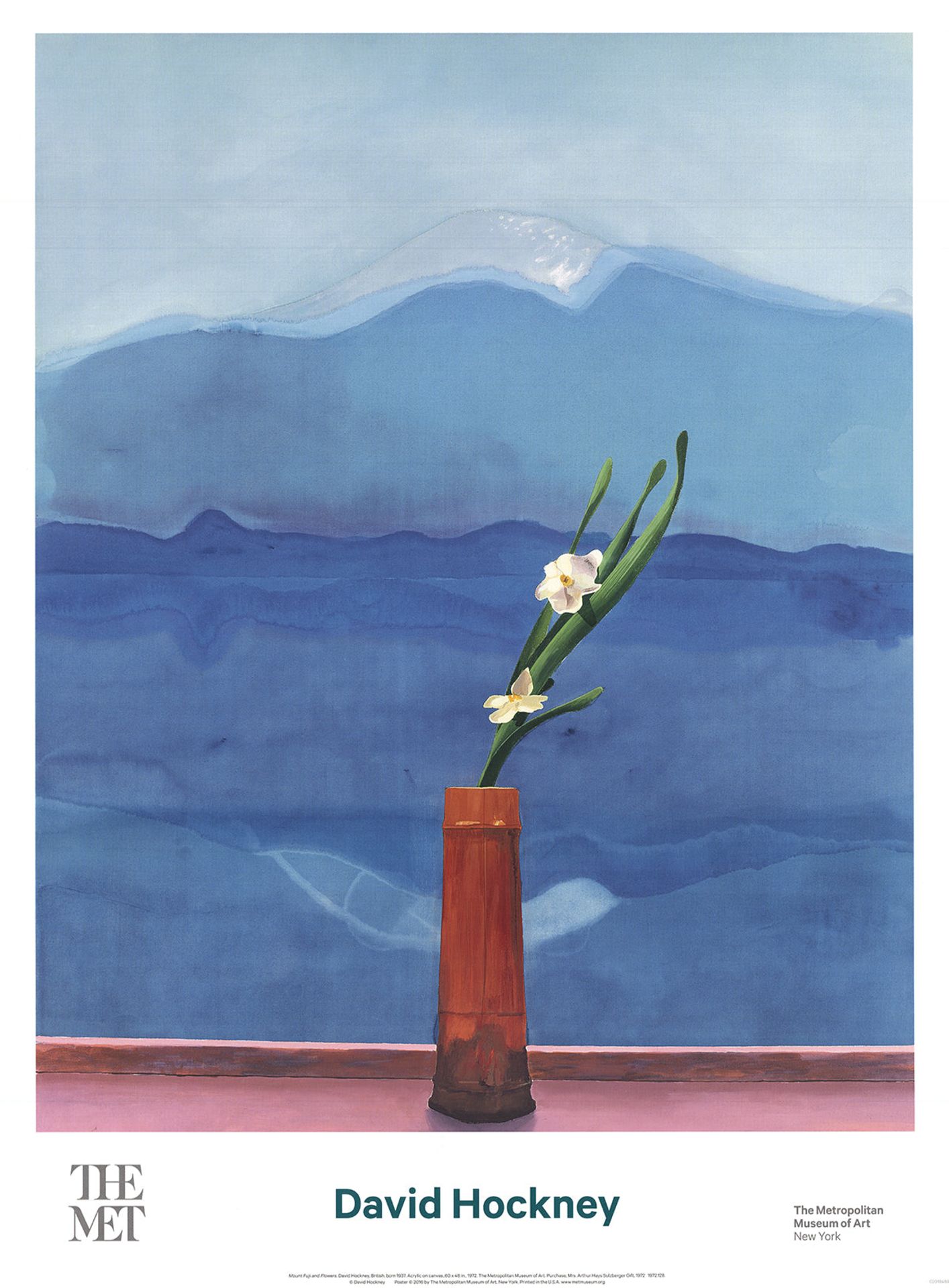 DAVID HOCKNEY - MOUNT FUJI AND FLOWERS - LITHOGRAPH PRINT