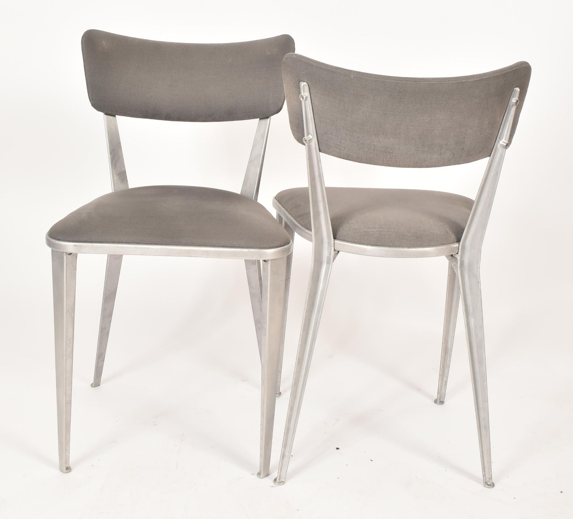 ERNEST RACE - BA23 MODEL - SIX MID CENTURY ALUMINIUM CHAIRS - Image 4 of 4