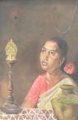 PADAY ANAN - VINTAGE 20TH CENTURY OIL ON CANVAS PAINTING