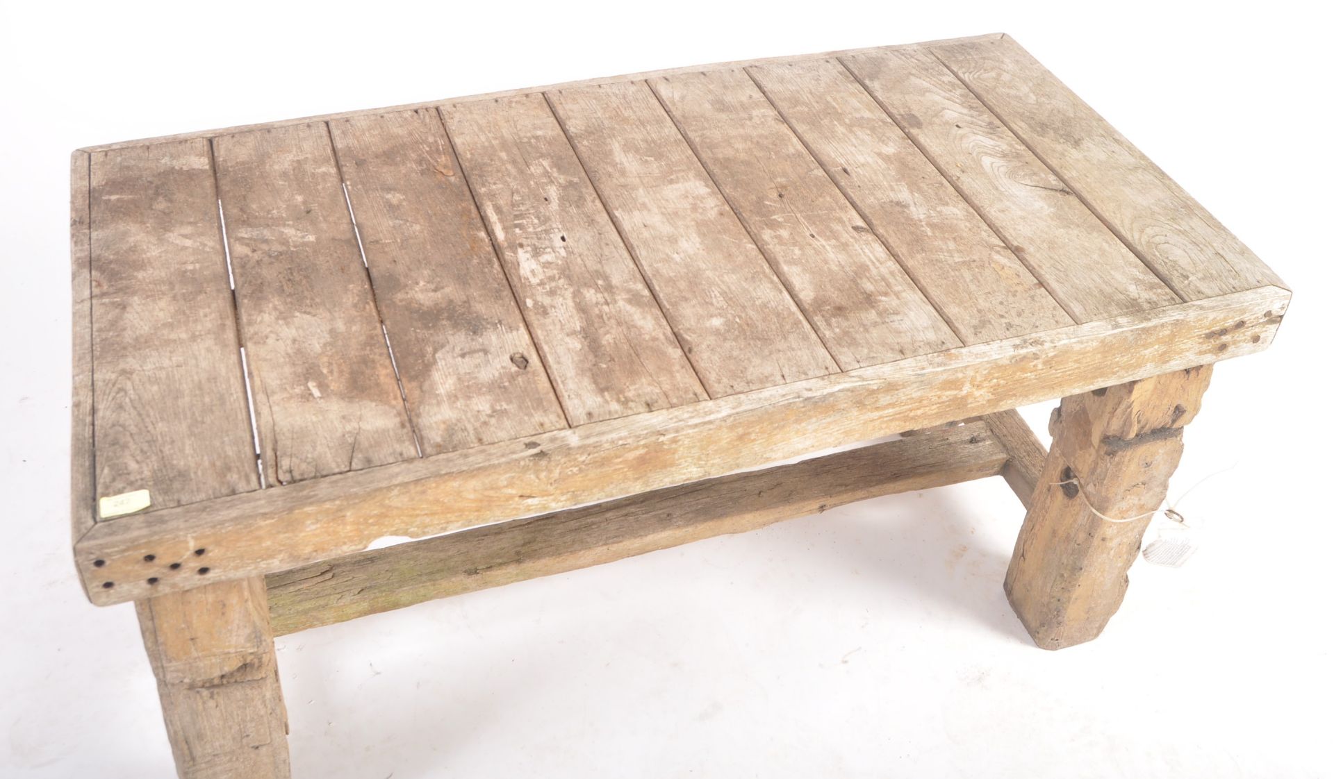 CONTEMPORARY INDONESIAN HARDWOOD GARDEN TABLE - Image 2 of 7