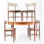 G PLAN - MID CENTURY TEAK DINING TABLE AND FOUR CHAIRS