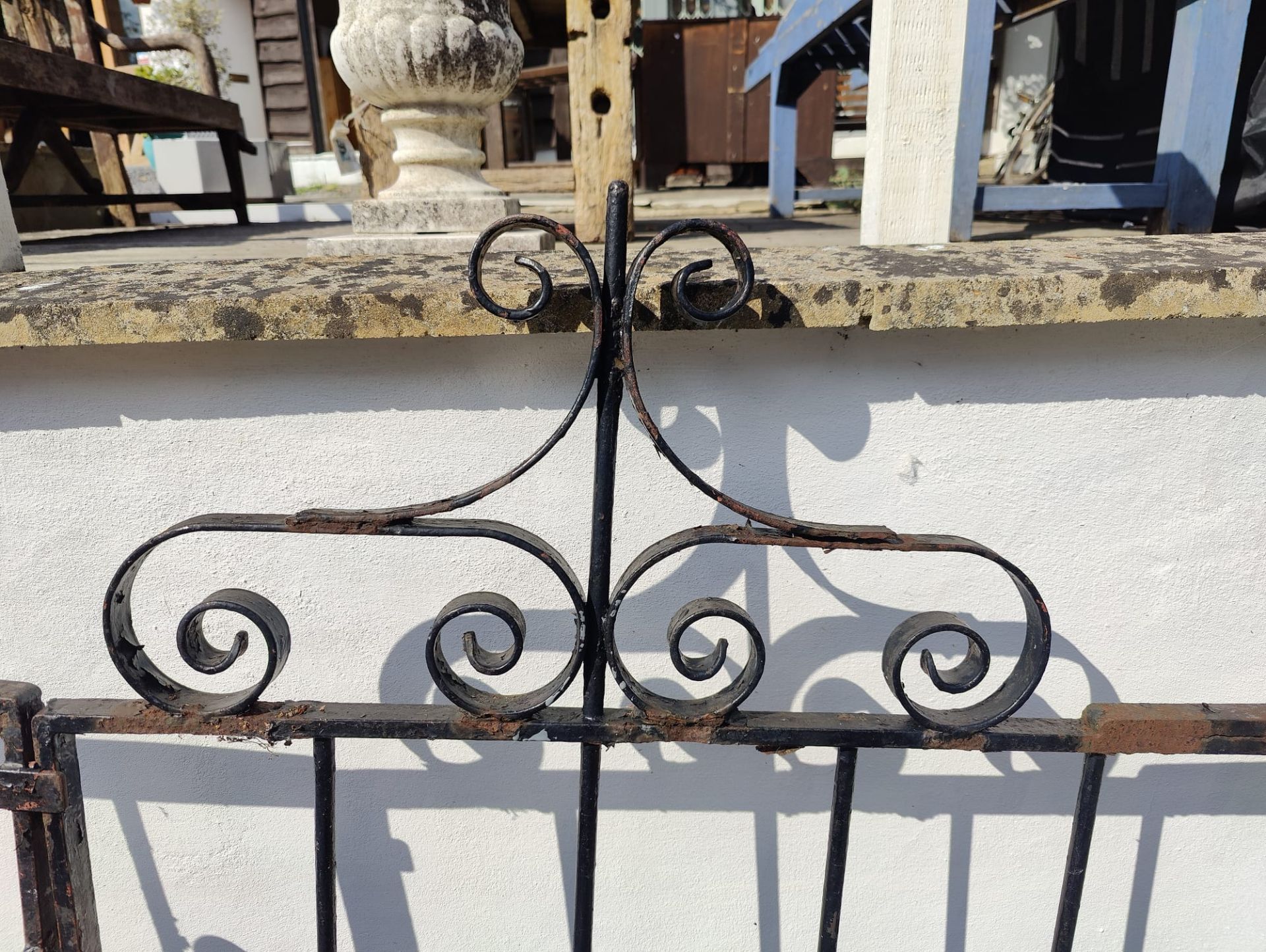 PAIR OF LARGE 20TH CENTURY WROUGHT IRON GATES - Image 5 of 10