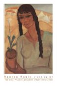 REUVEN RUBIN - GIRL WITH FLOWER POT - LITHOGRAPH POSTER